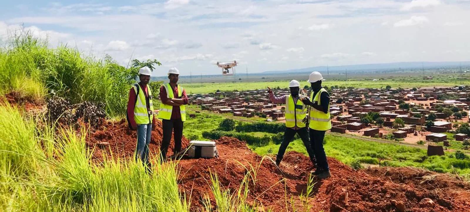 Aerial mapping campaign over a township